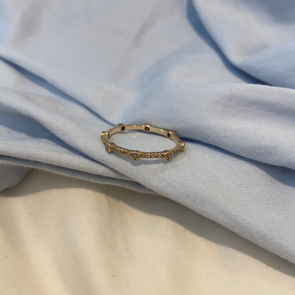 14k gold and diamond ring